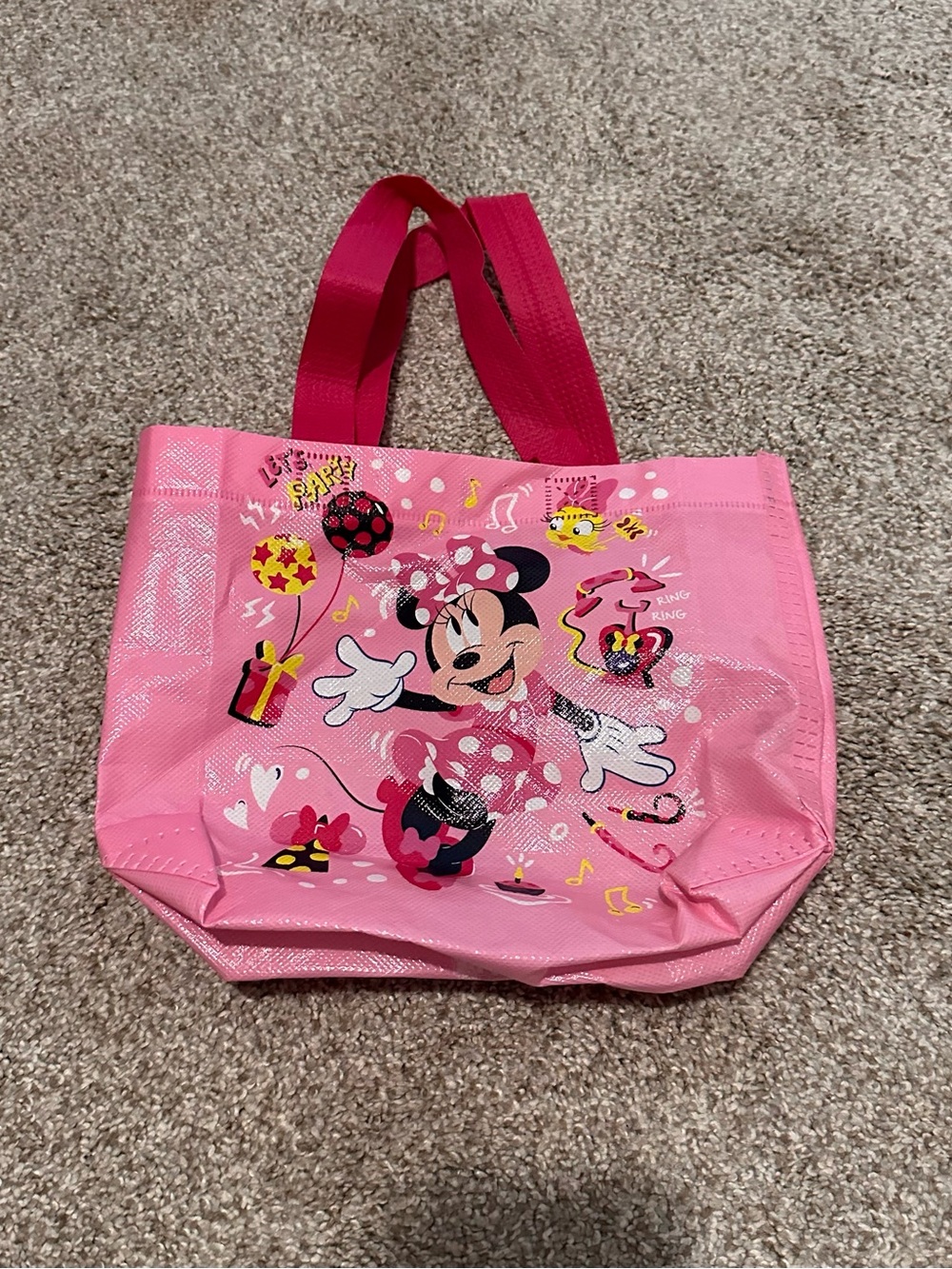 Pink Minnie Mouse Reusable Bag